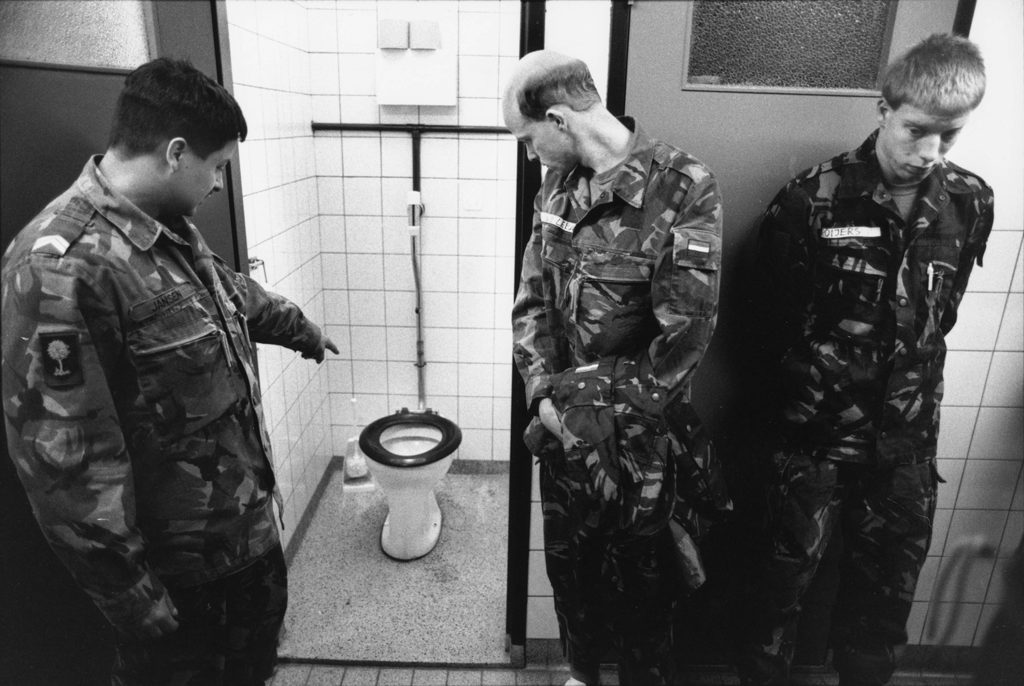 Toilet cleaning instruction. Amersfoort, Netherlands, 1995